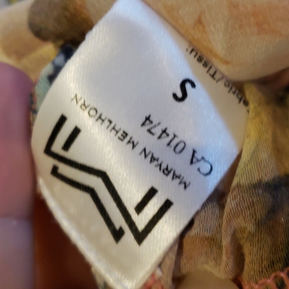 Maryan Melhorn sheer floral coverup embellished neckline - Picture 6 of 8